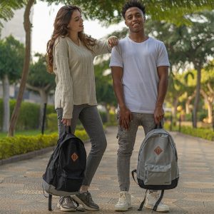 ⁦رمادي فاتح - شنطة الظهر اليومية⁩ - الصورة ⁦3⁩