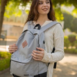 ⁦رمادي فاتح - شنطة الظهر اليومية⁩ - الصورة ⁦5⁩