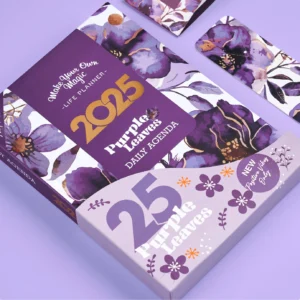 ⁦Purple leaves daily agenda 2025⁩ - الصورة ⁦1⁩
